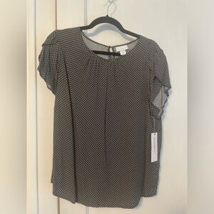 New with tags BLACK GEO print w brown and‎ white.